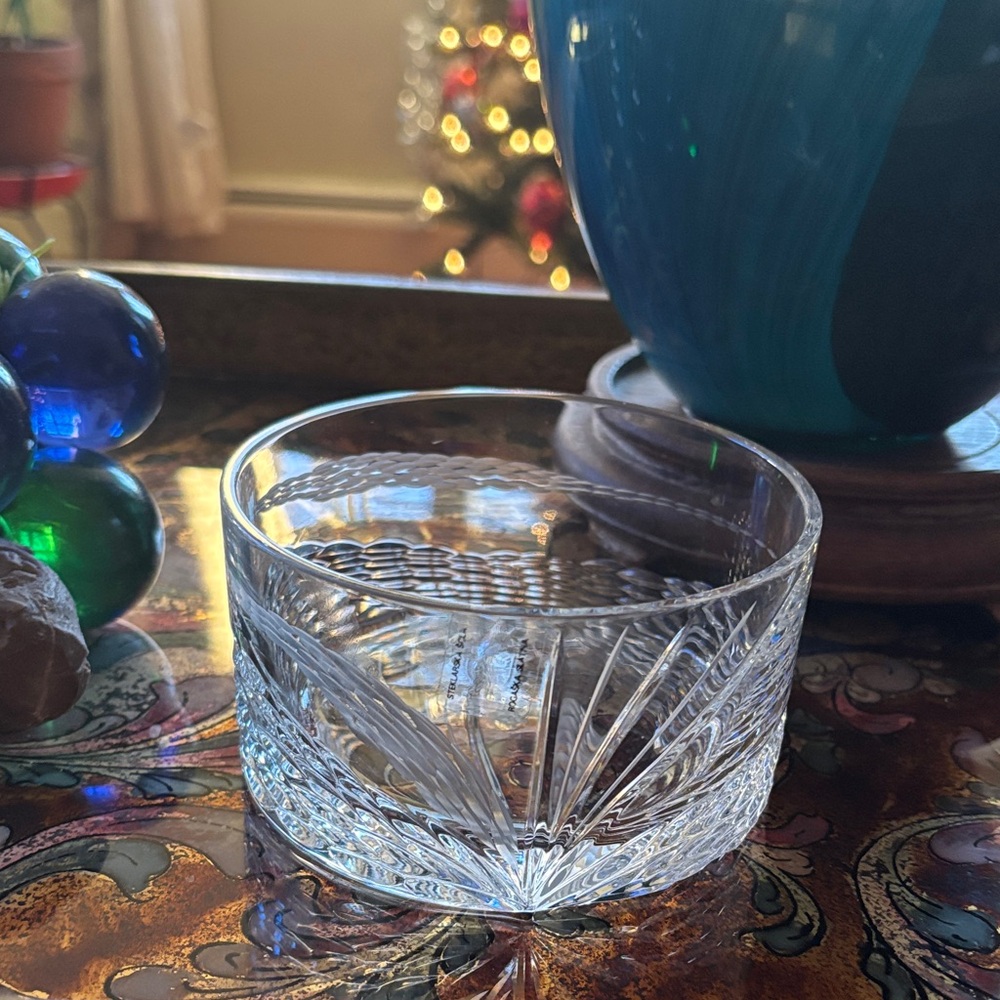 Vintage Elegant Hand Blown Crystal Bowl